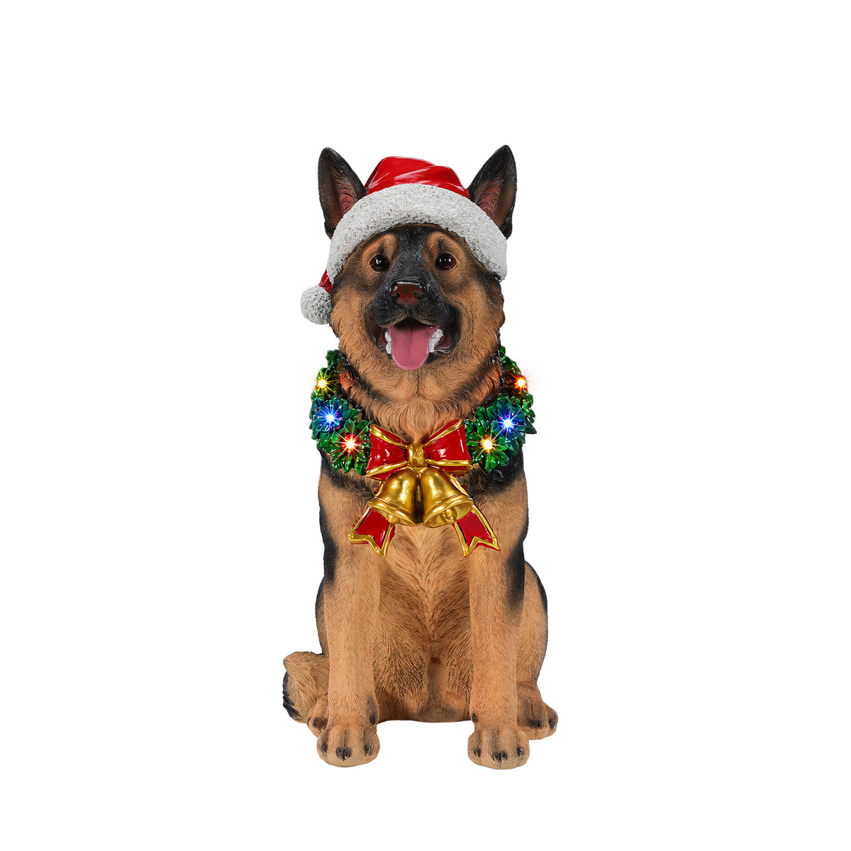 XY Home Garden Stuff Lighted Christmas German Shepherd Dog Statue - view 6