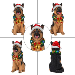 XY Home Garden Stuff Lighted Christmas German Shepherd Dog Statue - view 8