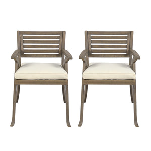Helen Outdoor Acacia Wood Dining Chair