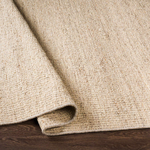 Yaniklar Beige Flat Woven Wool Rug