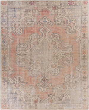 Yetminster Traditional Distressed Peach Rug - Clearance