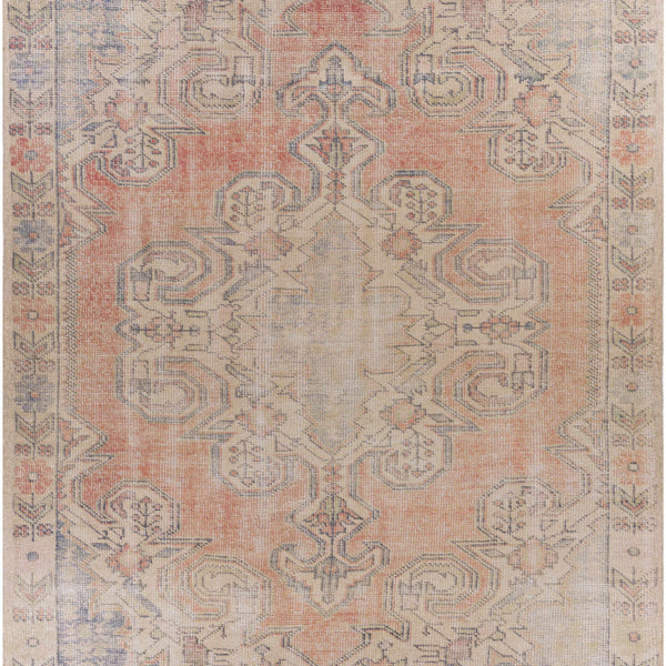Yetminster Traditional Distressed Peach Rug - Clearance