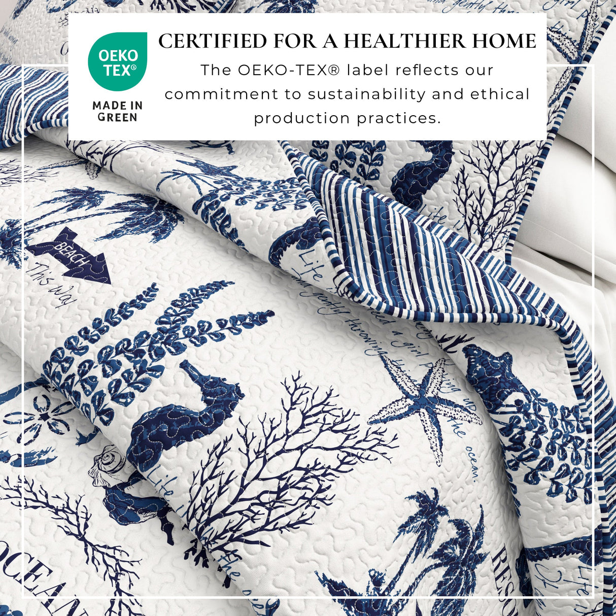3-Piece Coastal Quilt - Catalina Collection