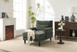 YR Furniture Modern Green Chaise Lounge Upholstered Sofa Recliner Chair with Solid Wood Frame