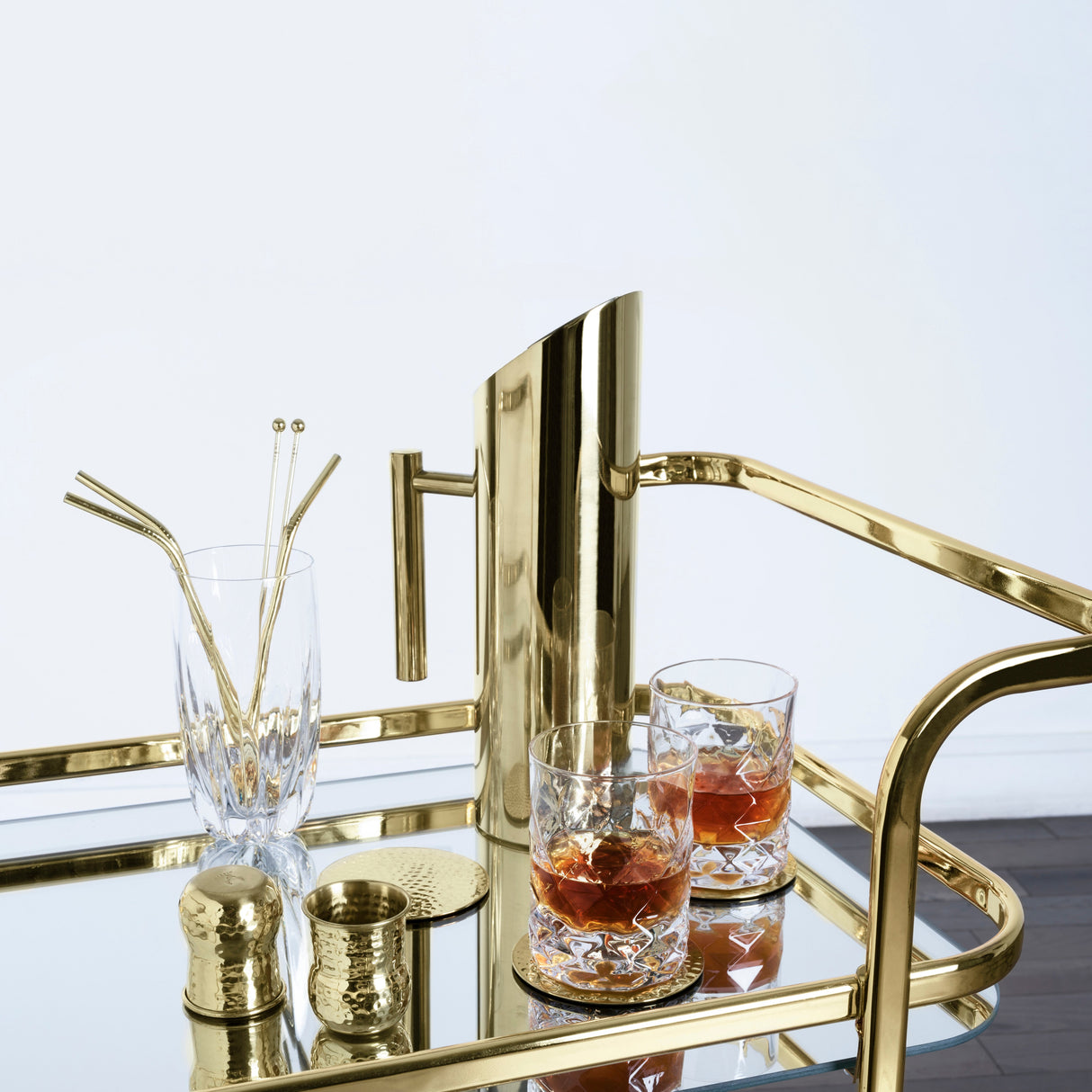 Antique Gold Bar Cart