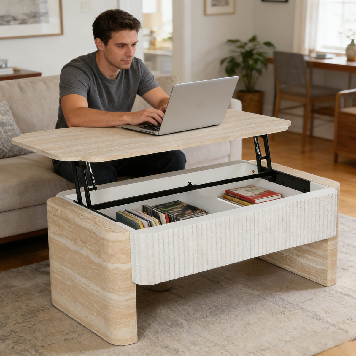 YUNHUIYU Lift Top Coffee Table