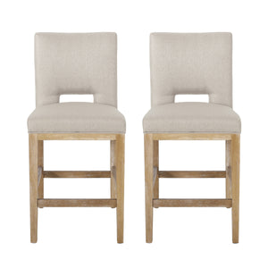 27 Inch Counter Stools, Set of 2, Fabric