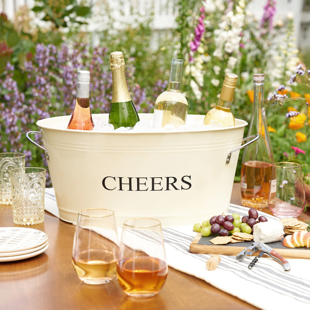 Cheers Galvanized Metal Tub
