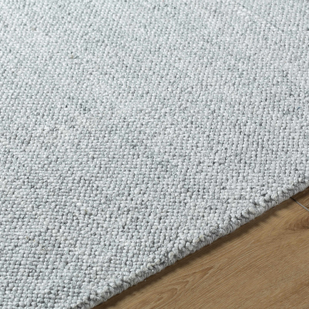 Zareh Gray Blue Solid Area Rug - Clearance