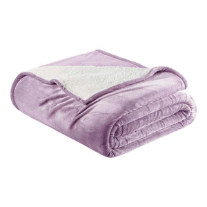 Velvet Plush Sherpa Bed Blanket by Great Bay Home