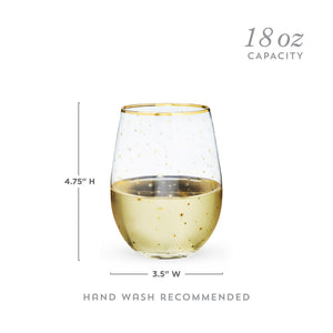 Starlight Stemless Wine Glasses, Set of 2