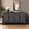 ZRUN FURNITURE Antique Four Door Sideboard with Hollow Doors - view 2