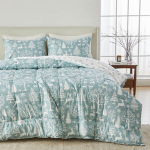 Reversible Christmas Comforter and Sham Set - Holiday Lodge Odette Collection