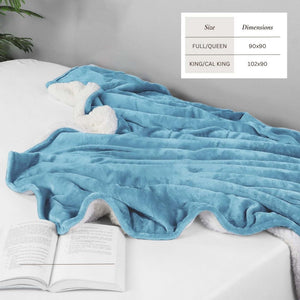 Velvet Plush Sherpa Bed Blanket by Great Bay Home