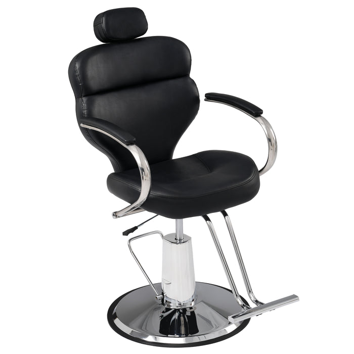 ZW Premium Reclining barber Chair Salon Chair for Hair Stylist with Heavy Duty Hydraulic Pump